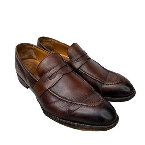 Beckett Simonon Cohen Men's Size 9 US Brown Leather Penny Loafer Handcrafted